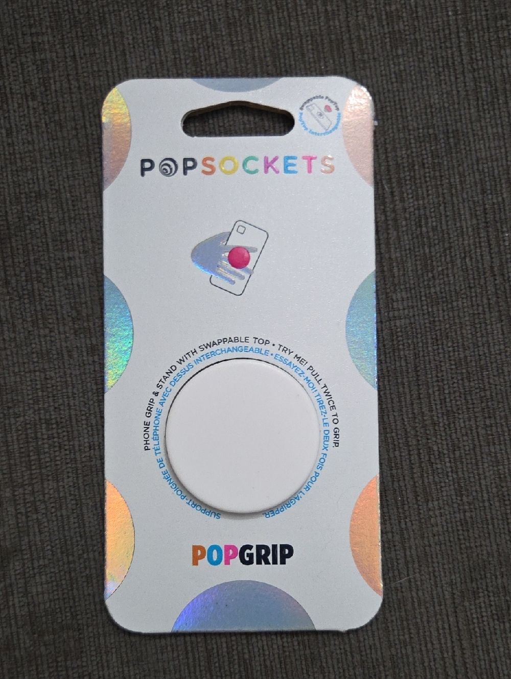 PopSocket PopGrip Swappable Phone Grip — White